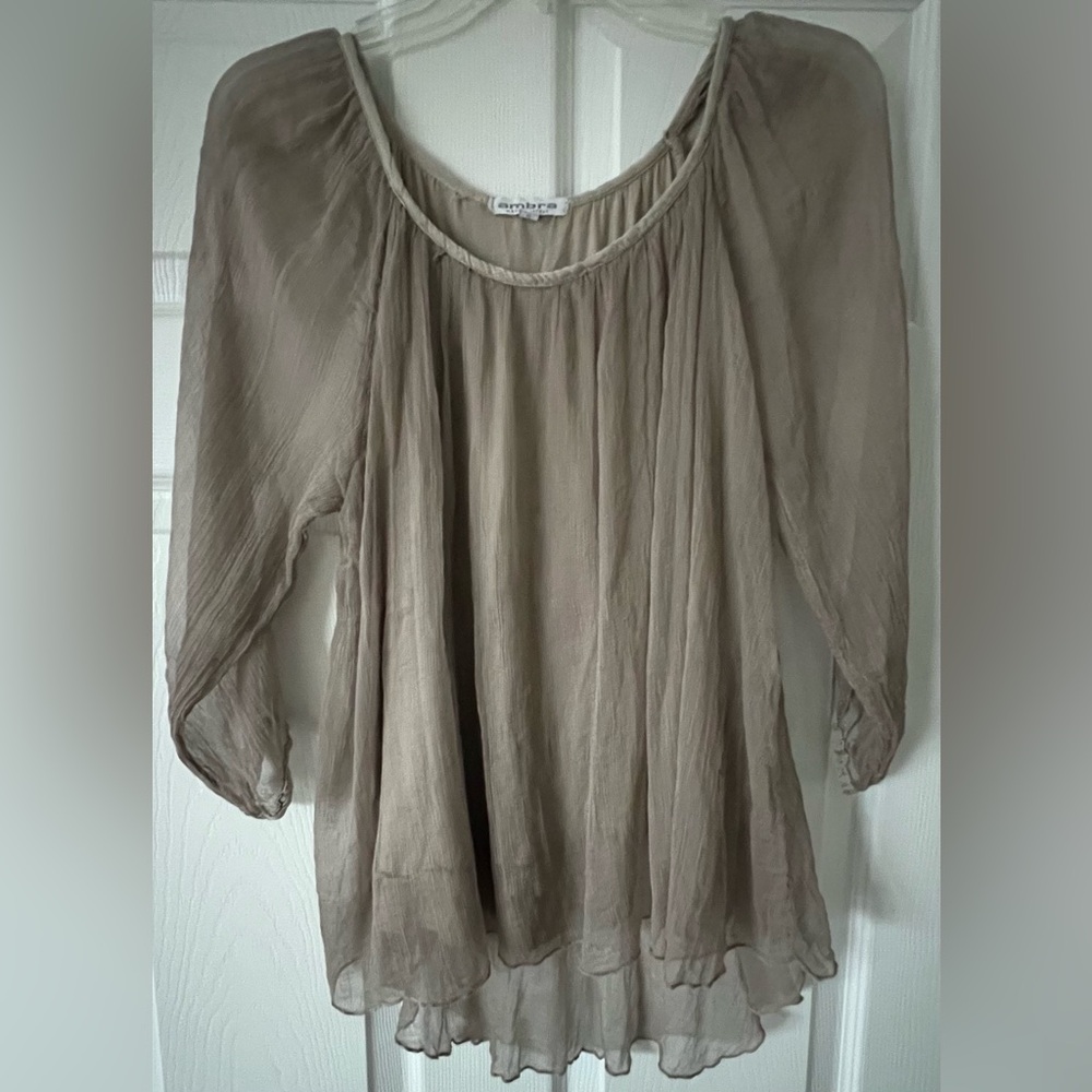 Ambra Silk Overlay Top
